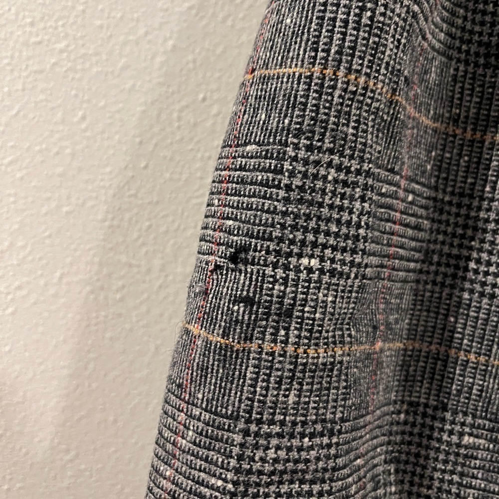 Vintage Burberry‎ Size 8 Glen Check Plaid Pencil Straight Suit Skirt in Gray - Picture 5 of 7